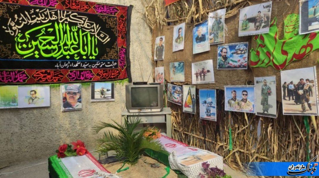 ماکت هواپیمای F5 در روستای ریحان&zwnj;آباد گلوگاه نصب و رونمایی شد