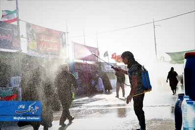 در مسیر خدمت به زوار حسینی